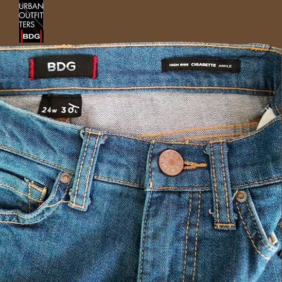 BDG by Urban Outfitters NEW Skater Tribal Faux Leather Patch Skinny Jean 24 - Picture 5 of 11